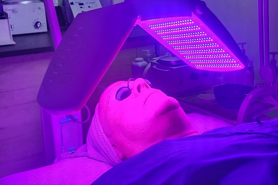 Man receiving a customized facial at Linde Esthetics and Wellness Studio