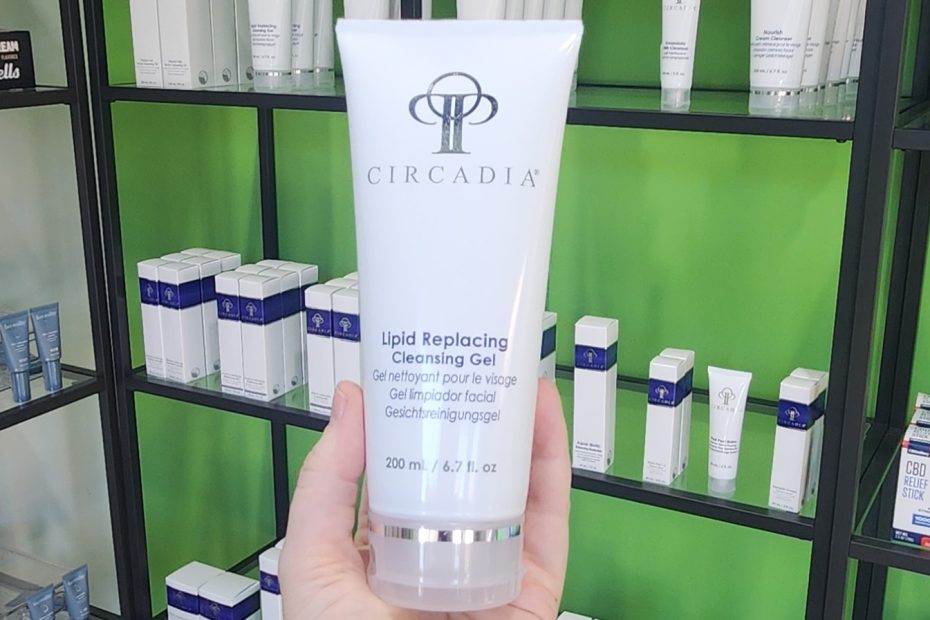 Tube of Circadia Lipid Replacing Cleansing Gel held by Windy Linde at Linde Esthetics and Wellness Studio in Springfield MO