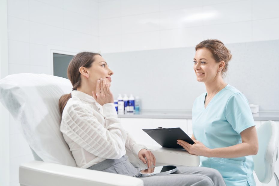 Facial acne consultation at linde esthetics & Wellness Studio in springfield MO